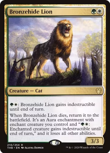 Bronzehide Lion (210), Theros Beyond Death — Magic card price