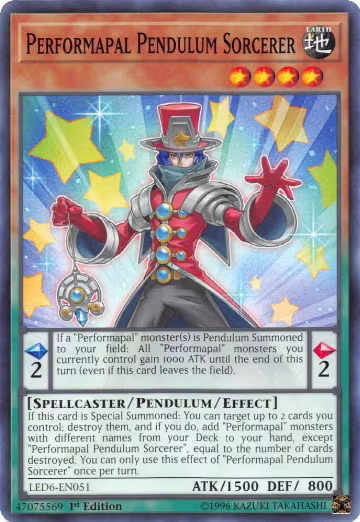 Performapal Pendulum Sorcerer (LED6-EN051), Legendary Duelists: Magical Hero — Yu-Gi-Oh! card price