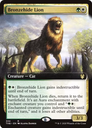 Bronzehide Lion (Extended Art) (334), Theros Beyond Death — Magic card price