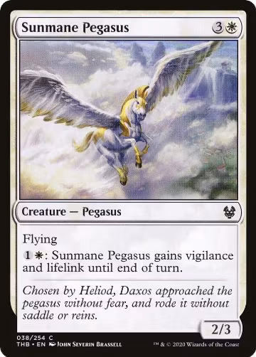Sunmane Pegasus (38), Theros Beyond Death — Magic card price