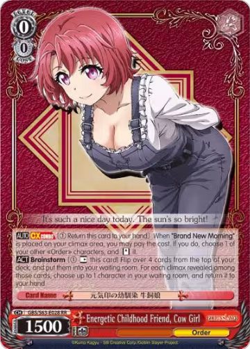Energetic Childhood Friend, Cow Girl (GBS/S63-E028 RR), Goblin Slayer — Weiß Schwarz card price