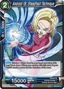 Android 18, Steadfast Technique (BT9-031), Universal Onslaught — DB Super card price
