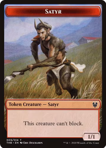 Satyr Token (9), Theros Beyond Death — Magic card price