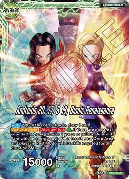 Android 20 // Androids 20, 17, & 18, Bionic Renaissance (BT9-038), Universal Onslaught — DB Super card price