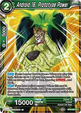 Android 16, Prototype Power (BT9-043), Universal Onslaught — DB Super card price