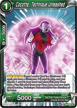 Cocotte, Technique Unleashed (BT9-047), Universal Onslaught — DB Super card price