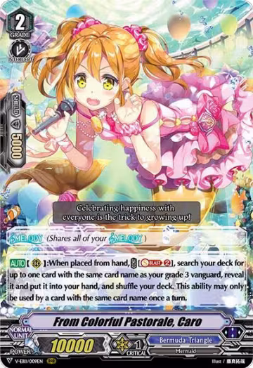 From Colorful Pastorale, Caro (V-EB11/009EN), V-EB11: Crystal Melody — Vanguard card price