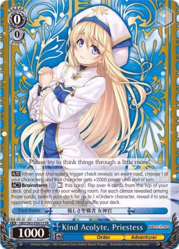 Kind Acolyte, Priestess (SR) (GBS/S63-E061S SR), Goblin Slayer — Weiß Schwarz card price
