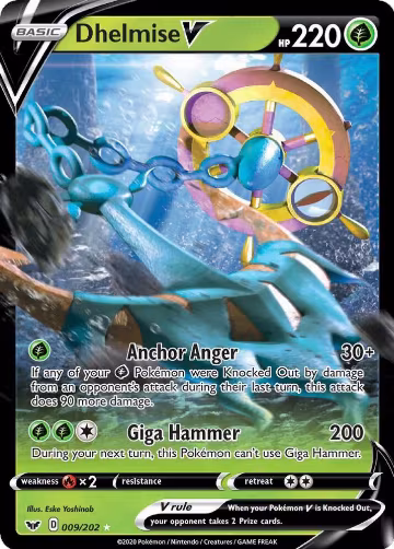 Dhelmise V (009/202), Sword & Shield Base Set — Pokémon card price