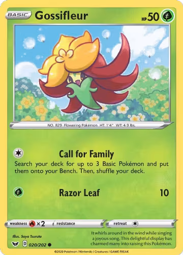 Gossifleur (020/202), Sword & Shield Base Set — Pokémon card price