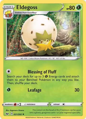 Eldegoss (021/202), Sword & Shield Base Set — Pokémon card price