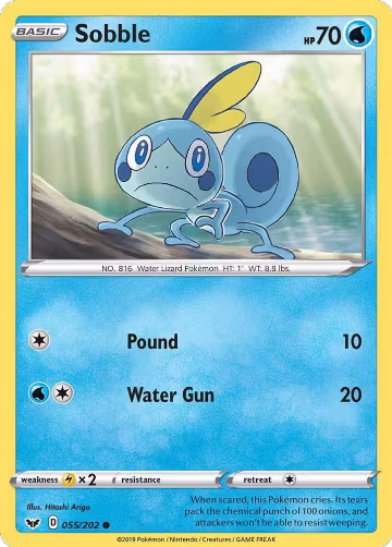 Sobble (055) (055/202), Sword & Shield Base Set — Pokémon card price