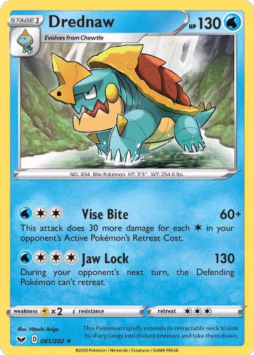 Drednaw (061/202), Sword & Shield Base Set — Pokémon card price