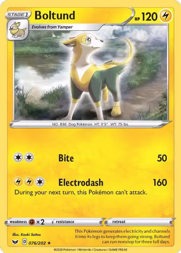Boltund (076) (076/202), Sword & Shield Base Set — Pokémon card price