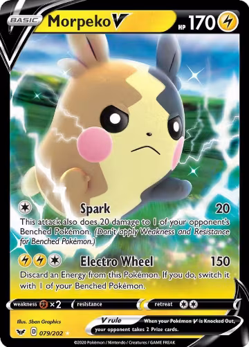 Morpeko V (079/202), Sword & Shield Base Set — Pokémon card price