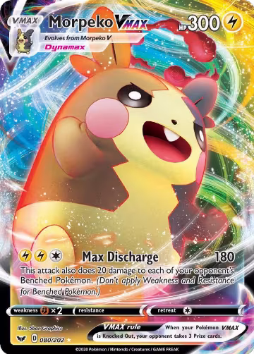 Morpeko VMAX (080/202), Sword & Shield Base Set — Pokémon card price