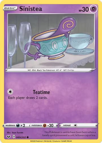 Sinistea (089/202), Sword & Shield Base Set — Pokémon card price