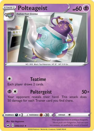 Polteageist (090/202), Sword & Shield Base Set — Pokémon card price