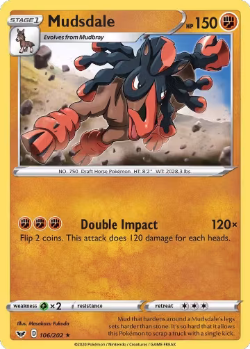 Mudsdale (106/202), Sword & Shield Base Set — Pokémon card price