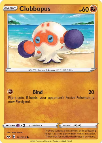 Clobbopus (111) (111/202), Sword & Shield Base Set — Pokémon card price