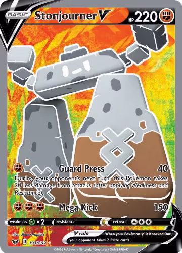 Stonjourner V (Full Art) (193/202), Sword & Shield Base Set — Pokémon card price