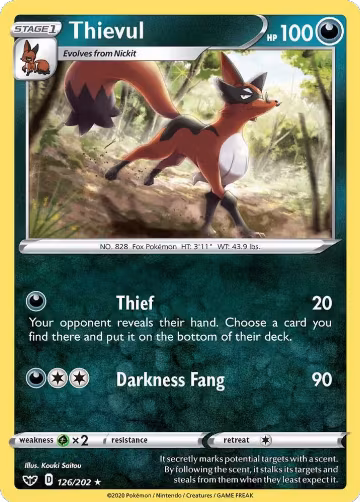 Thievul (126/202), Sword & Shield Base Set — Pokémon card price
