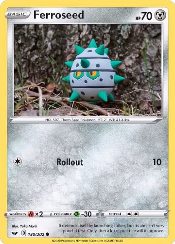 Ferroseed (130/202), Sword & Shield Base Set — Pokémon card price