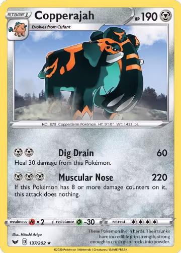 Copperajah (137/202), Sword & Shield Base Set — Pokémon card price