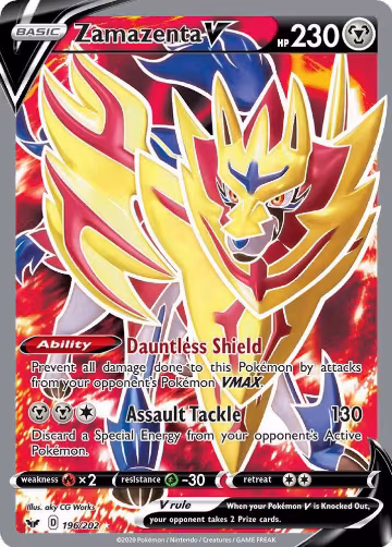 Zamazenta V (Full Art) (196/202), Sword & Shield Base Set — Pokémon card price