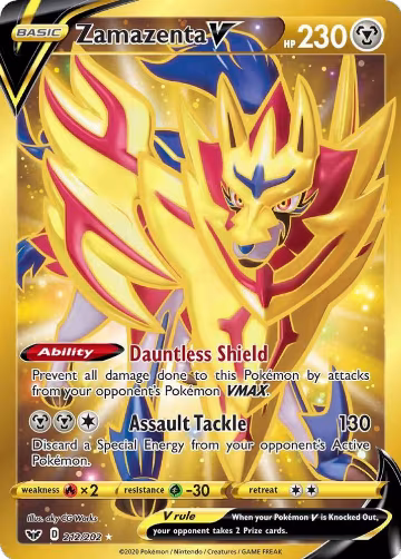 Zamazenta V (Secret) (212/202), Sword & Shield Base Set — Pokémon card price