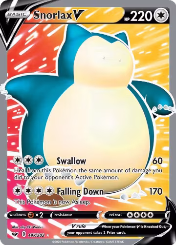 Snorlax V (Full Art) (197/202) — card price