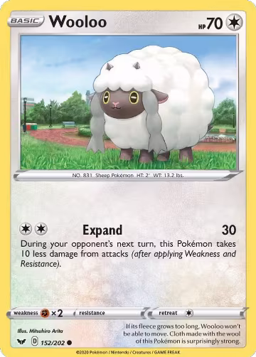 Wooloo (152) (152/202), Sword & Shield Base Set — Pokémon card price