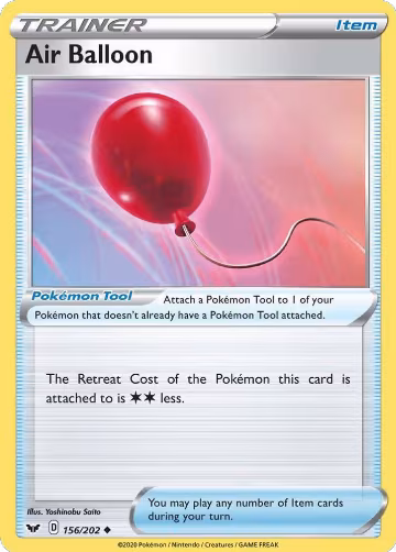 Air Balloon (156/202), Sword & Shield Base Set — Pokémon card price