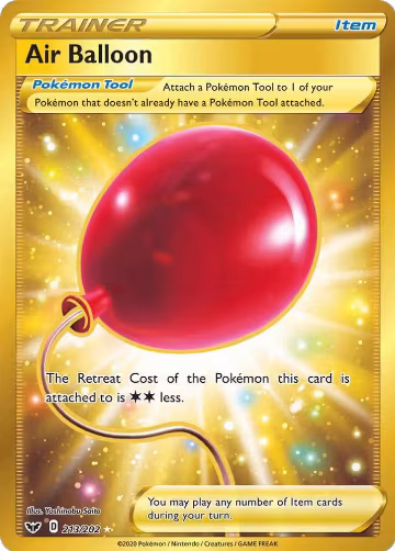Air Balloon (Secret) (213/202), Sword & Shield Base Set — Pokémon card price