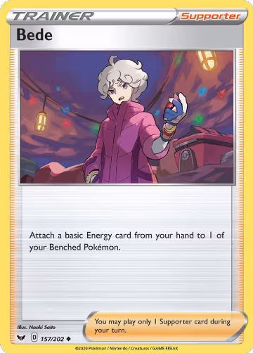 Bede (157/202), Sword & Shield Base Set — Pokémon card price
