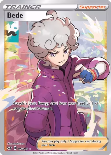 Bede (Full Art) (199/202), Sword & Shield Base Set — Pokémon card price