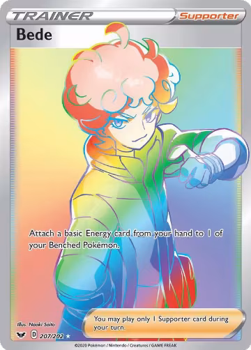 Bede (Secret) (207/202), Sword & Shield Base Set — Pokémon card price