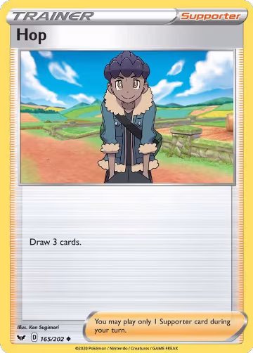 Hop (165/202), Sword & Shield Base Set — Pokémon card price