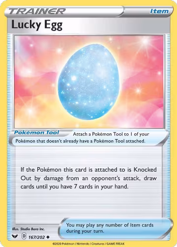 Lucky Egg (167/202), Sword & Shield Base Set — Pokémon card price