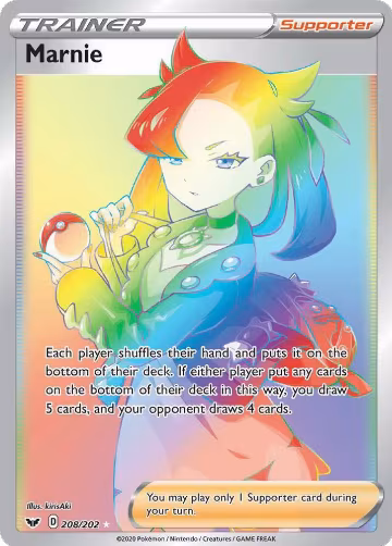 Marnie (Secret) (208/202), Sword & Shield Base Set — Pokémon card price
