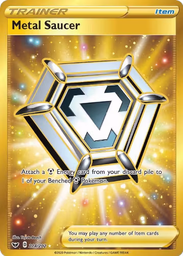 Metal Saucer (Secret) (214/202), Sword & Shield Base Set — Pokémon card price