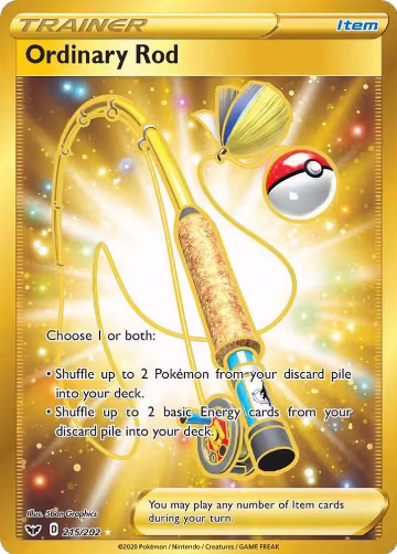 Ordinary Rod (Secret) (215/202), Sword & Shield Base Set — Pokémon card price