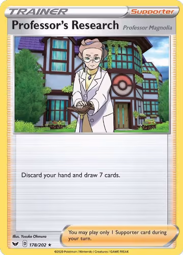 Professor's Research [Professor Magnolia] (178/202), Sword & Shield Base Set — Pokémon card price