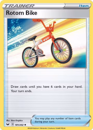Rotom Bike (181/202), Sword & Shield Base Set — Pokémon card price