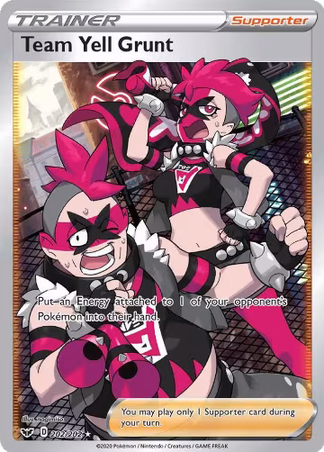Team Yell Grunt (Full Art) (202/202), Sword & Shield Base Set — Pokémon card price