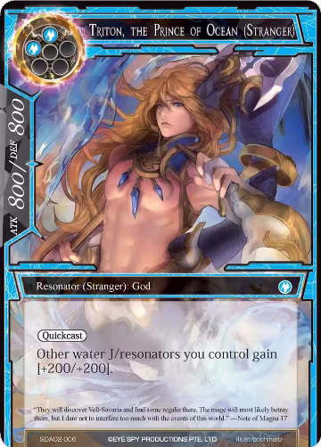Triton, the Prince of Ocean (Stranger) (SDAO2-006), Alice Origin II Starter Deck — Force of Will card price