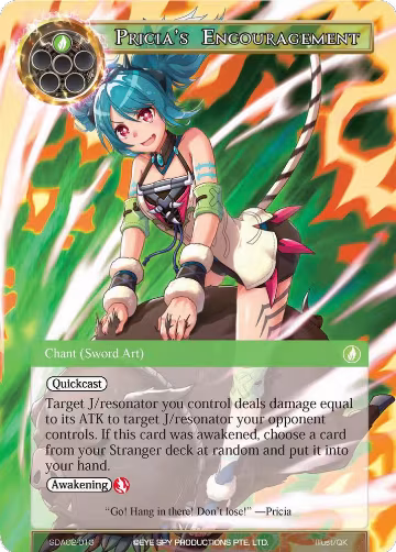 Pricia's Encouragement (SDAO2-013), Alice Origin II Starter Deck — Force of Will card price