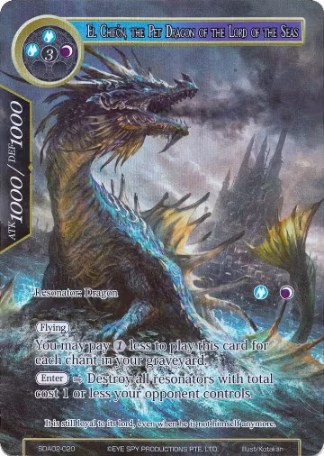 El Chifon, the Pet Dragon of the Lord of the Seas (Full Art) (SDAO2-020), Alice Origin II Starter Deck — Force of Will card price