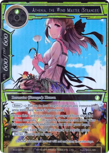 Athenia, the Wind Master (Stranger) (Full Art) (AO2-024), Alice Origin II — Force of Will card price