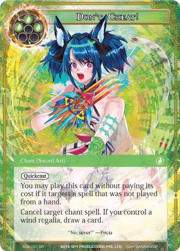 Don't Cheat! (AO2-025), Alice Origin II — Force of Will card price
